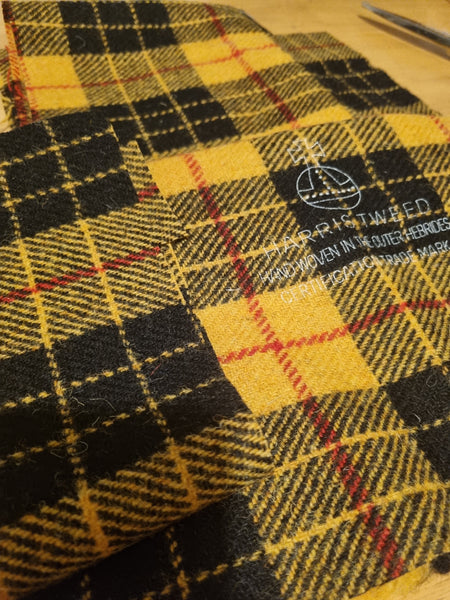 4 x Macleod Tartan OFFCUTS Harris Tweed