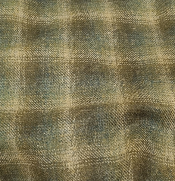 Multi green check Harris Tweed 74cm wide x 45cm long DARKER THAN SCAN