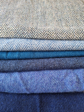 #11 OFFCUT BUNDLE Harris Tweed - 6 pieces 22cm x 30cm as pictured